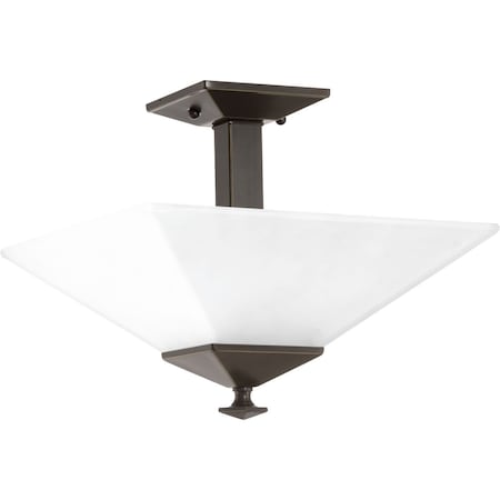 Clifton Heights Collection 12-3/4 Two-Light Semi-Flush